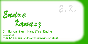 endre kanasz business card